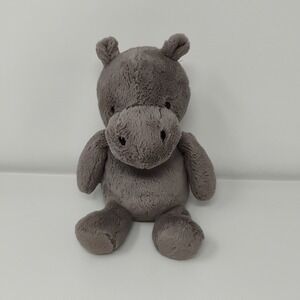 Jellycat Nimbus Hippo Plush Gray Small 10" Hippopotamus Stuffed Animal